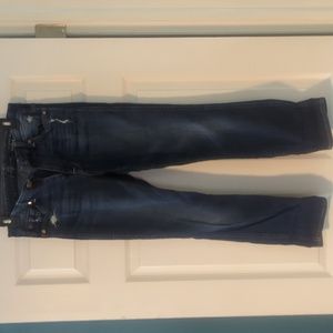 7 for all Mankind cropped high waisted vintage straight distressed 29